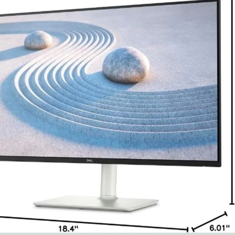 Dell White Monitor with Vibrant Display